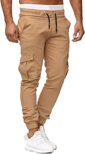 GIERIDUC Men's Cargo Fleece Jogger Sweatpant Mens Pajama Pants Long Length Men's Khaki Corduroy Pants Mens Outdoor Work Pants