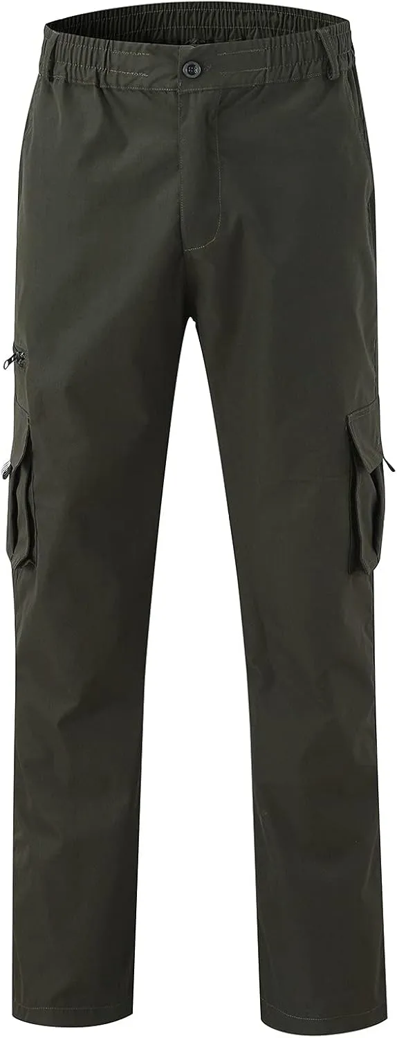 GIERIDUC Men's Lightweight Cargo Pants Sweatpants Athletic Running Fashion Trousers Drawstring Loose Fit Joggers with Pockets