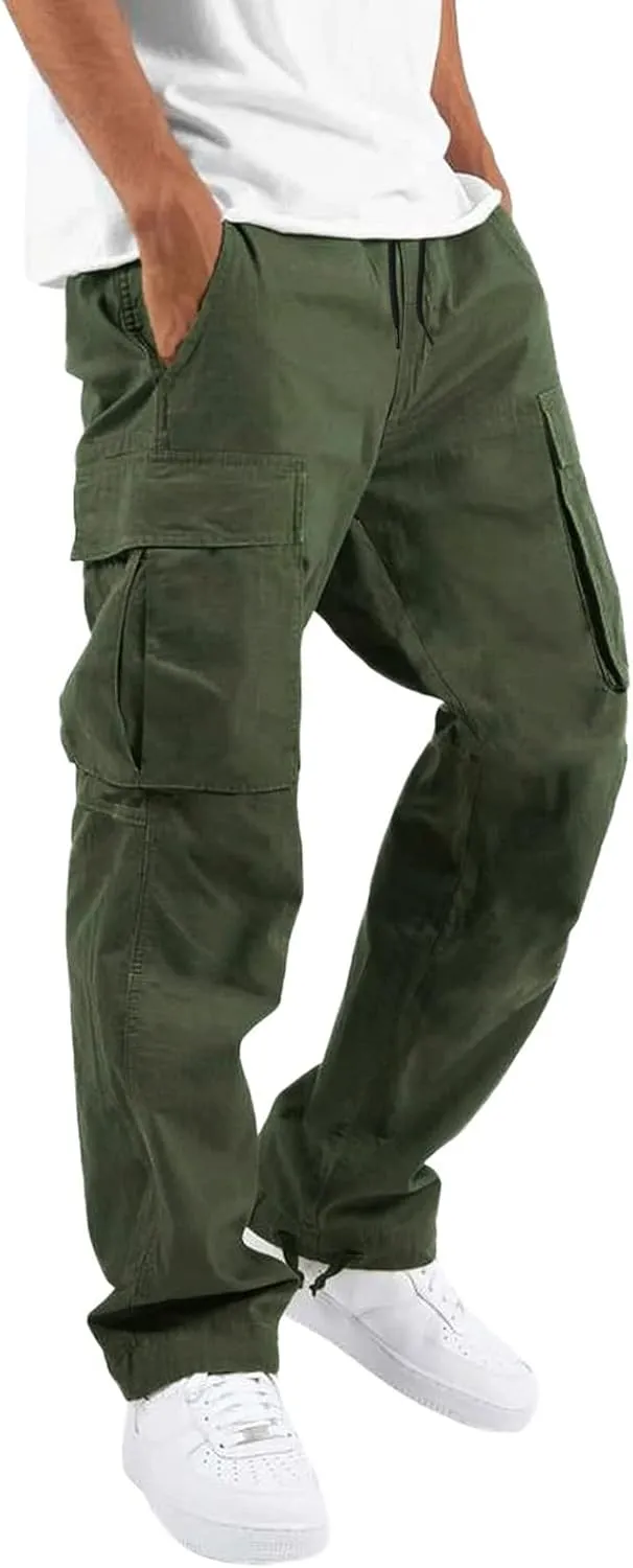 GIERIDUC Men's Pleated Front Dress Pants Mens Extra Long Jogging Pants Big and Tall Men Sweatpants Slim Fit Joggers for Men