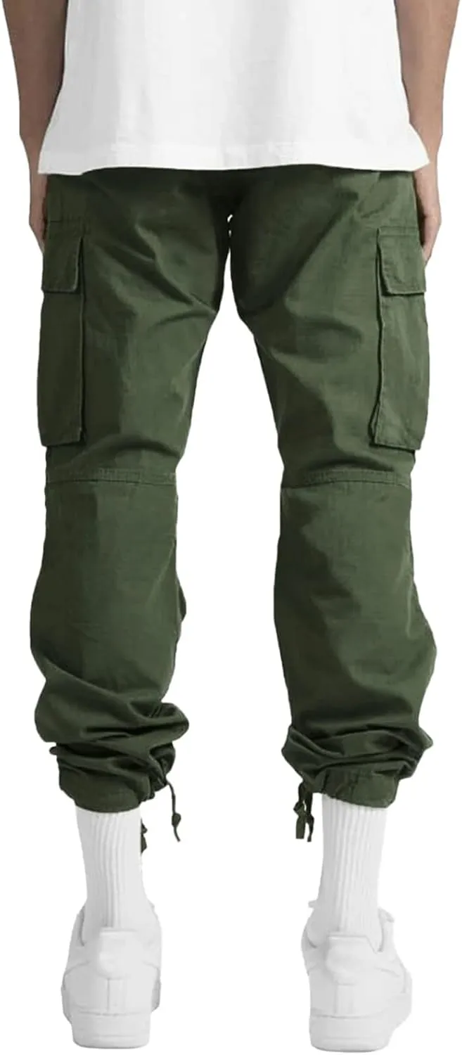 GIERIDUC Men's Pleated Front Dress Pants Mens Extra Long Jogging Pants Big and Tall Men Sweatpants Slim Fit Joggers for Men