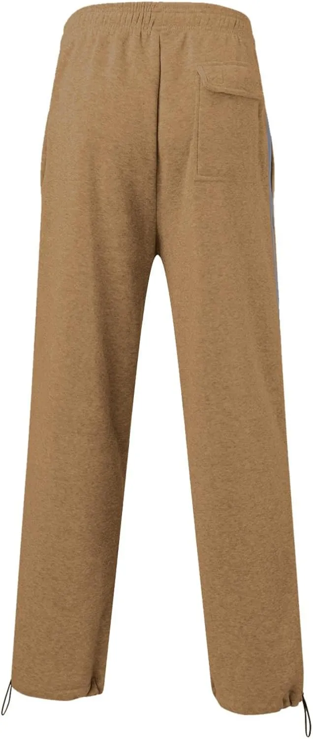 GIERIDUC Men's Twill Relaxed Fit Cargo Pant Wide Leg Tracksuit Bottoms Mens Fashion Dress Pants Black and White Leggings