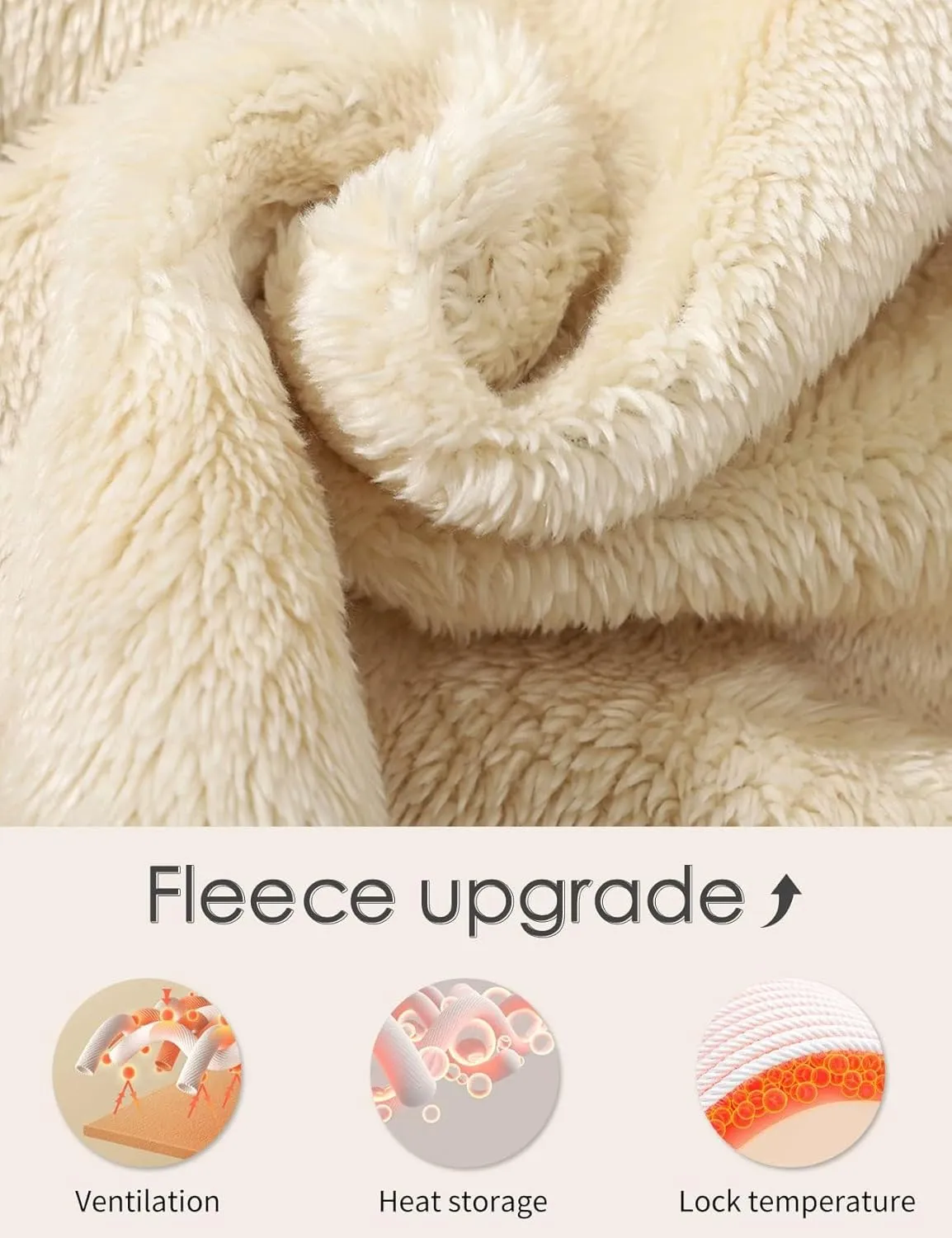 Gihuo Women's Winter Warm Hoodie Sherpa Fleece Lined Pullover Hoodie Hooded Sweatshirt Heavyweight Casual Tops