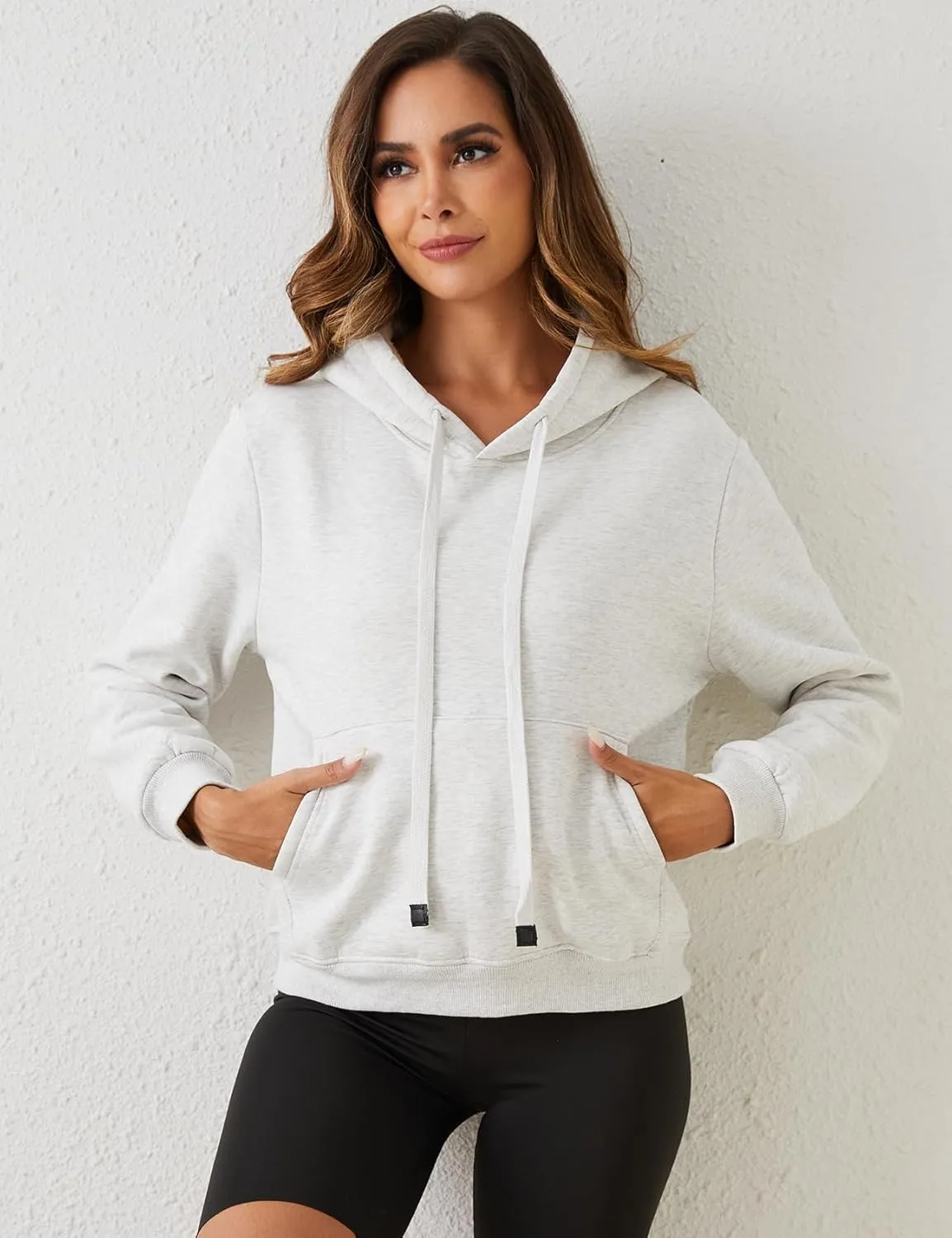 Gihuo Women's Winter Warm Hoodie Sherpa Fleece Lined Pullover Hoodie Hooded Sweatshirt Heavyweight Casual Tops