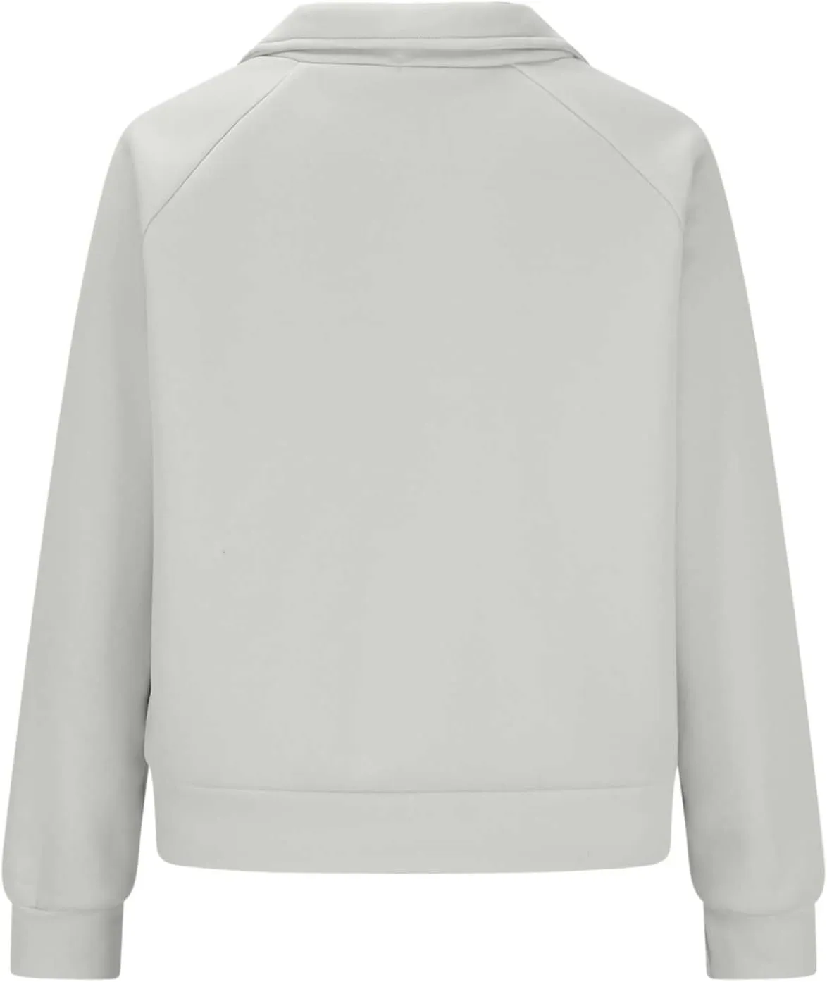 Half Zip Fleece Pullover Sweatshirts Women Fall Crop Sweatshirts No Hood Preppy Sweatshirt Wrap Sweaters with Pockets