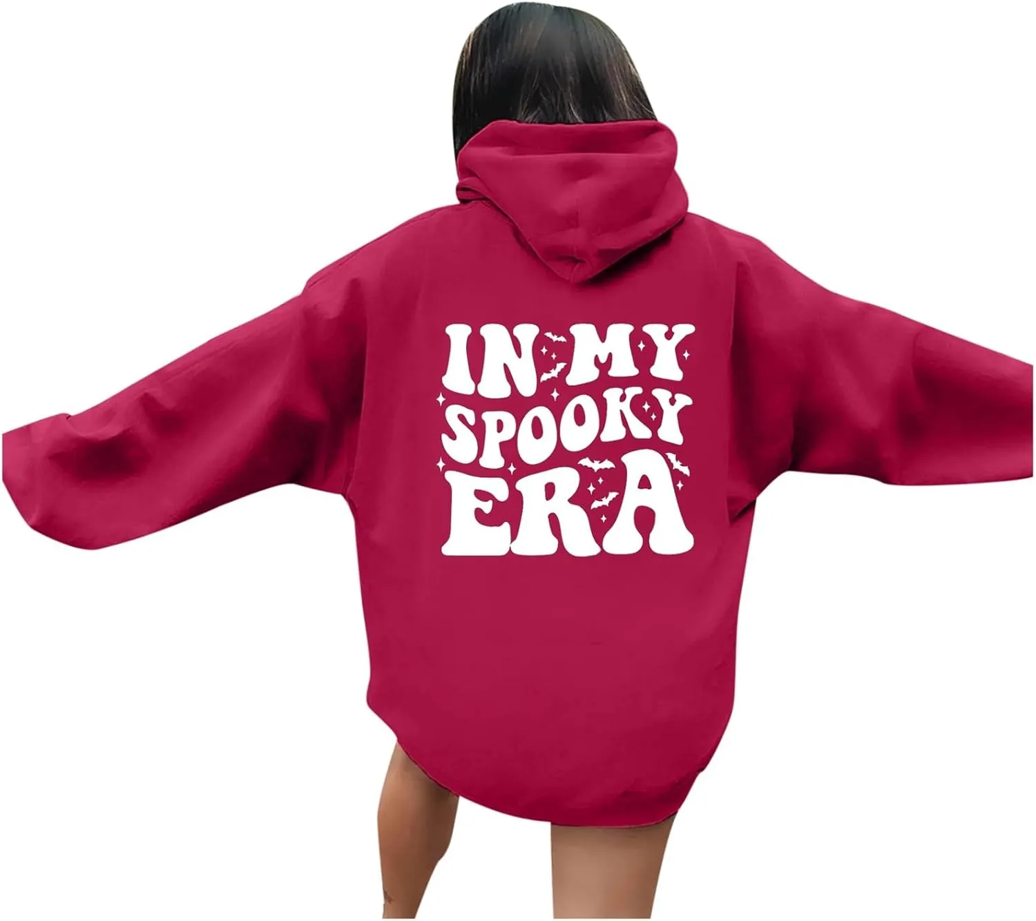 Halloween Hoodies for Teen Girls Spooky Season Letter Print Cute Halloween Sweatshirt Casual Trendy Halloween Clothes