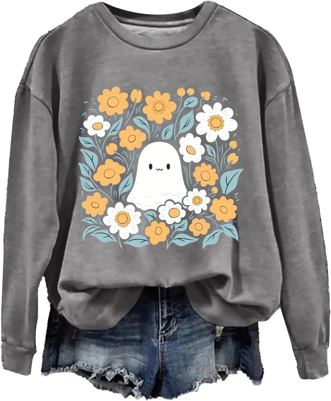 Halloween Sweatshirts For Women Witches Women Sisters Tops Witch Graphic Sweatshirts Pumpkin Face Lightweight