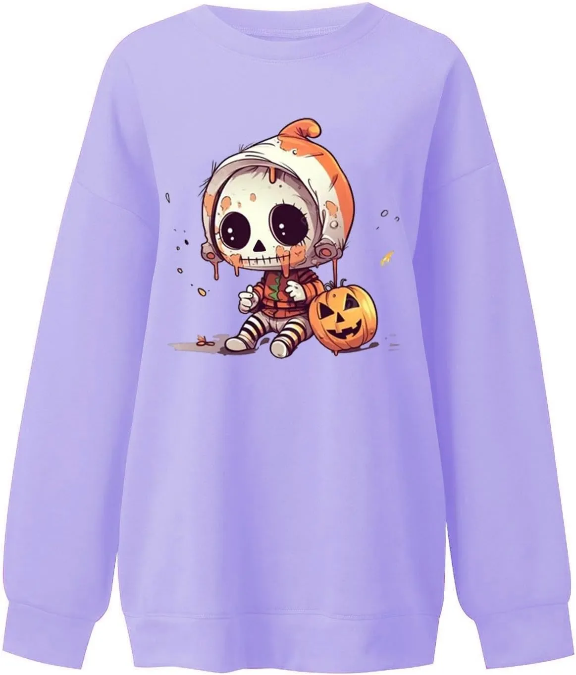 Halloween Sweatshirts For Women Witches Women Sisters Tops Witch Graphic Sweatshirts Pumpkin Face Lightweight