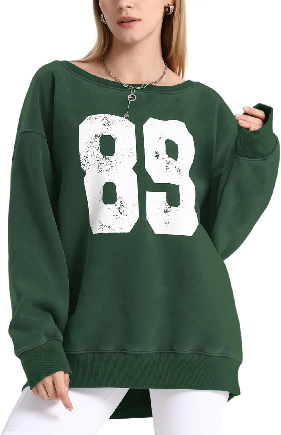 Hatant Off the Shoulder Sweatshirts Womens Graphic Hoodies Jersey Sweatshirts Off Shoulder Sweat Pullover Hoodies for Women
