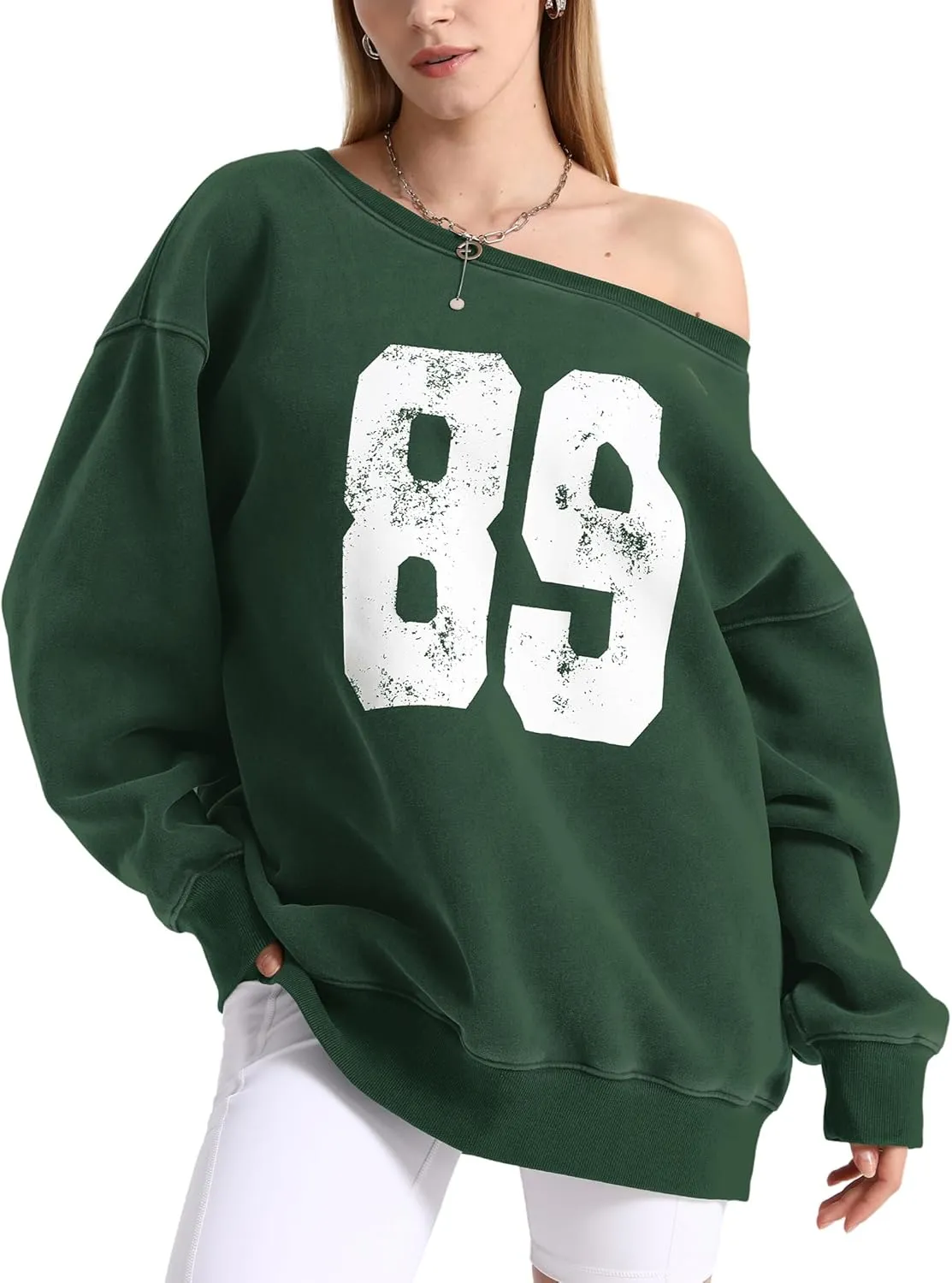 Hatant Off the Shoulder Sweatshirts Womens Graphic Hoodies Jersey Sweatshirts Off Shoulder Sweat Pullover Hoodies for Women