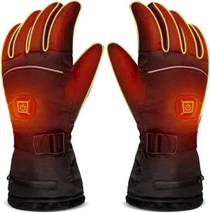 Heated Gloves 8H Working Hours Rechargeable Lithium Battery 3 Temperature Settings Electric Heat Resistant Gloves for Men Women for Sports Outdoor Climbing Hiking Skiing Winter Handwarmer