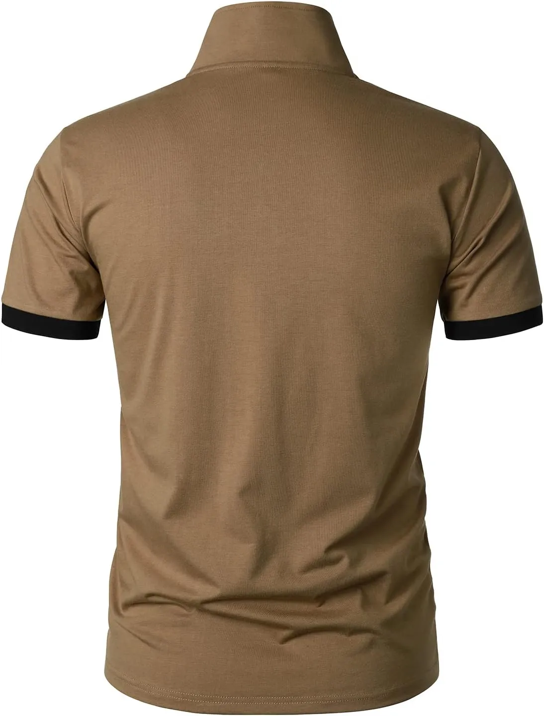 HOOD CREW Mens Classic Polo Shirt Short Sleeve Shirts Lightweight Casual Tops