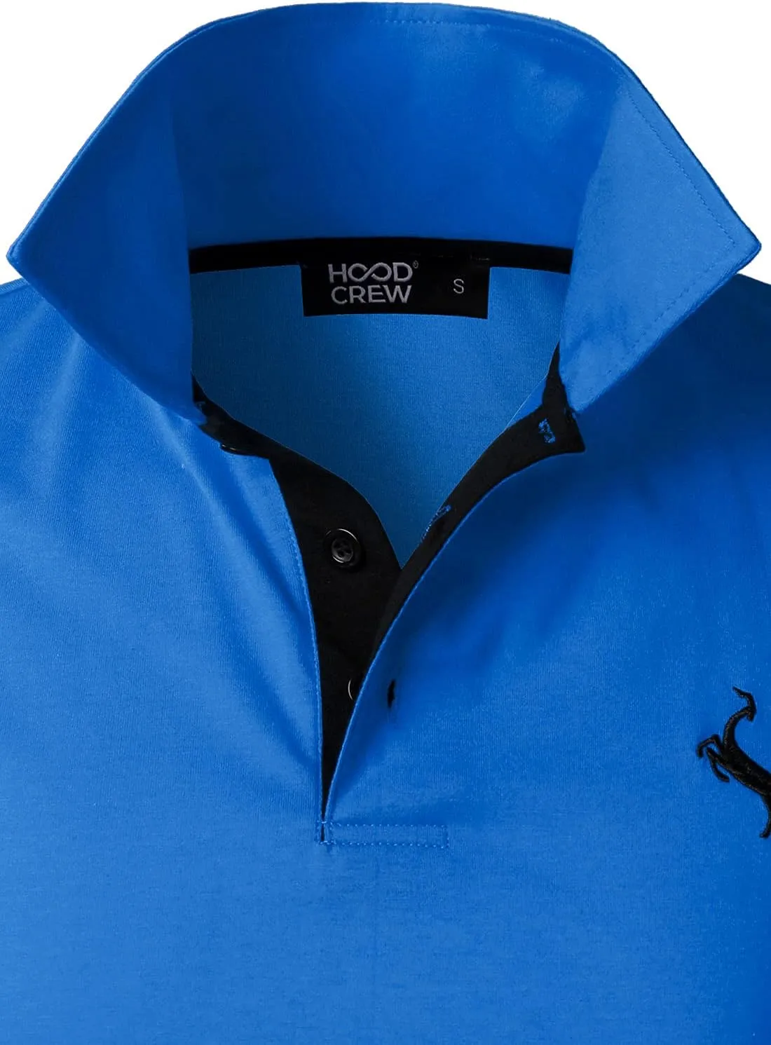 HOOD CREW Mens Classic Polo Shirt Short Sleeve Shirts Lightweight Casual Tops