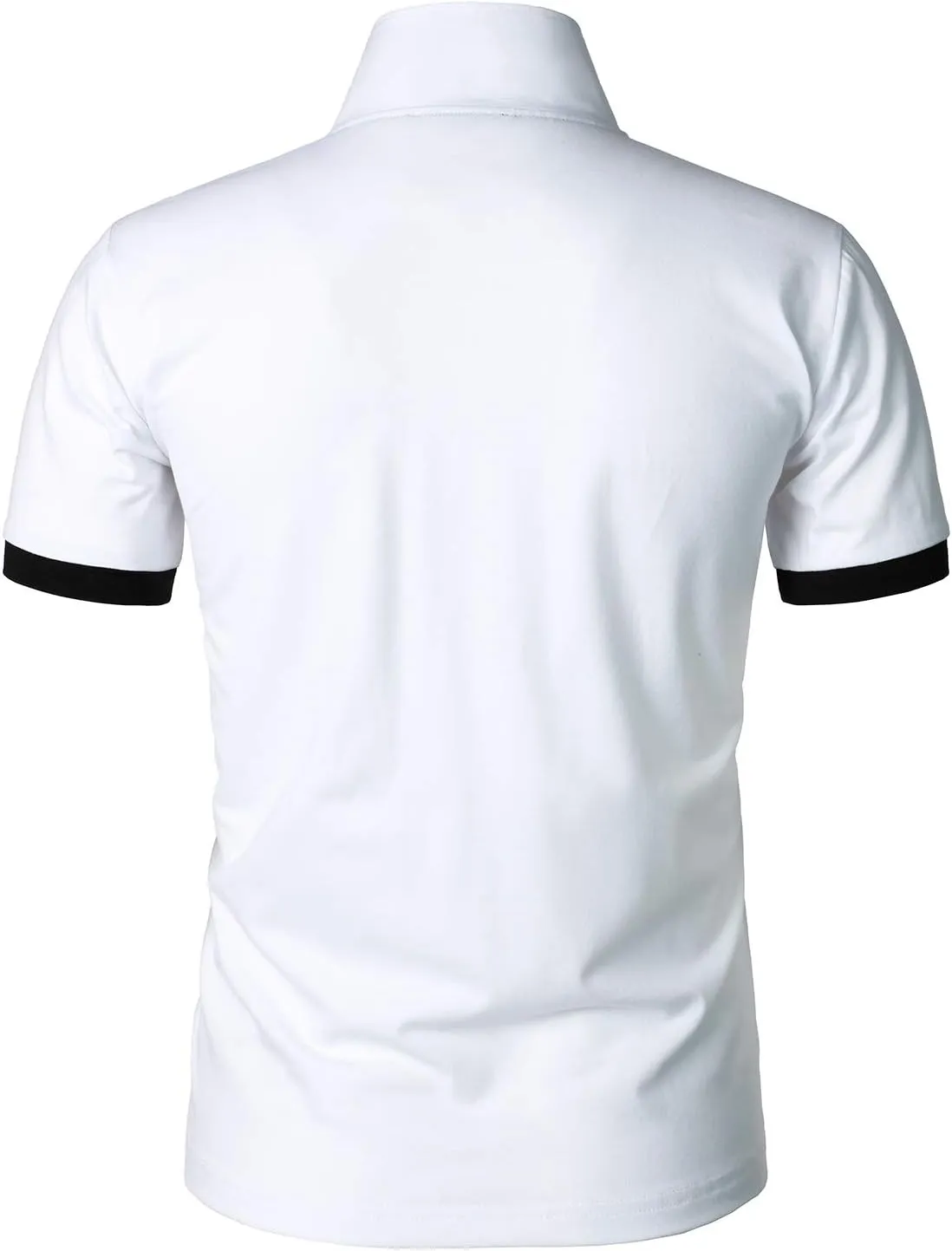 HOOD CREW Mens Classic Polo Shirt Short Sleeve Shirts Lightweight Casual Tops