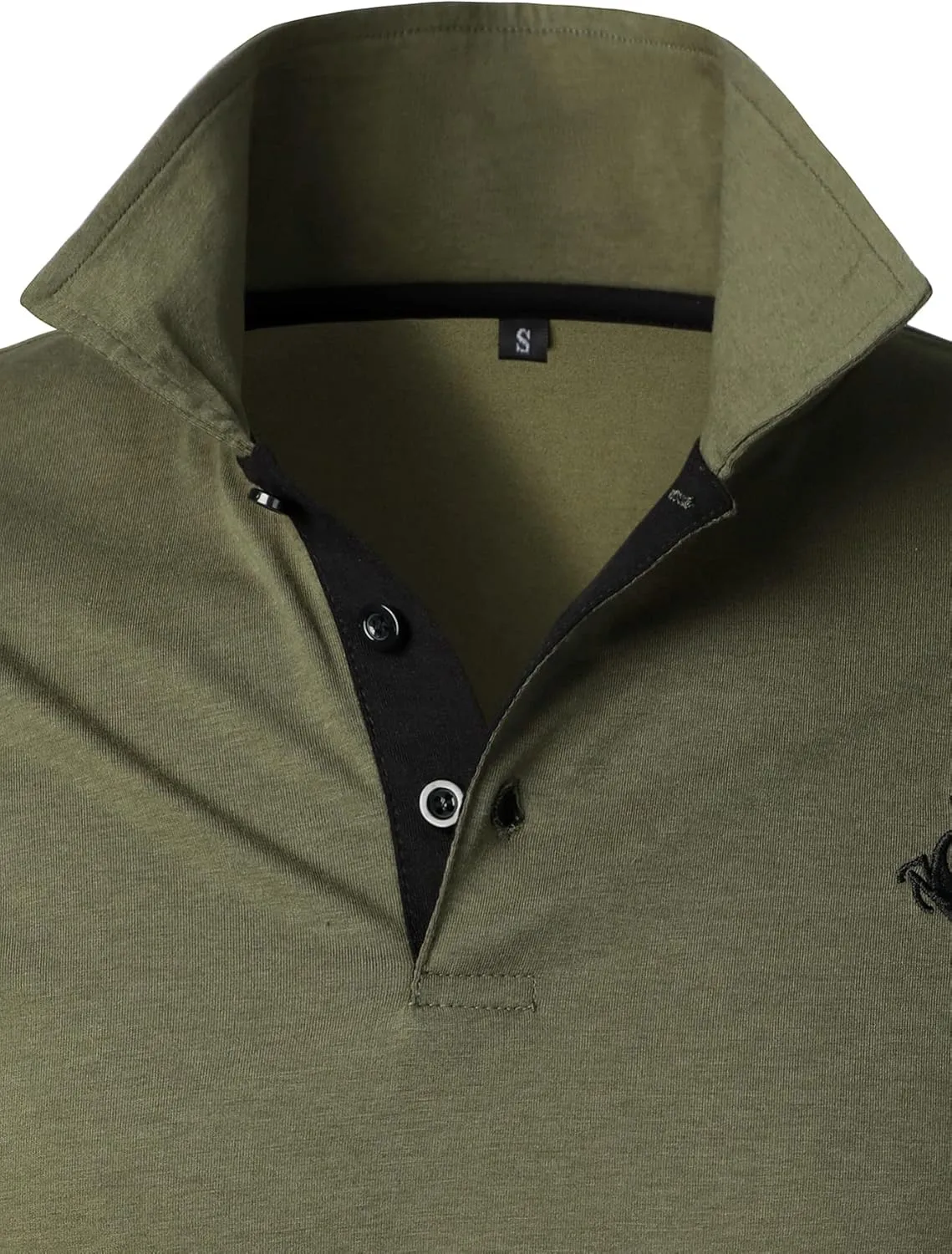 HOOD CREW Mens Classic Polo Shirt Short Sleeve Shirts Lightweight Casual Tops