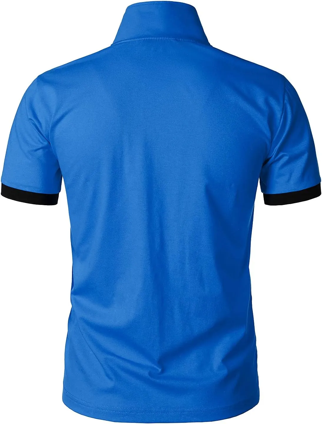 HOOD CREW Mens Classic Polo Shirt Short Sleeve Shirts Lightweight Casual Tops