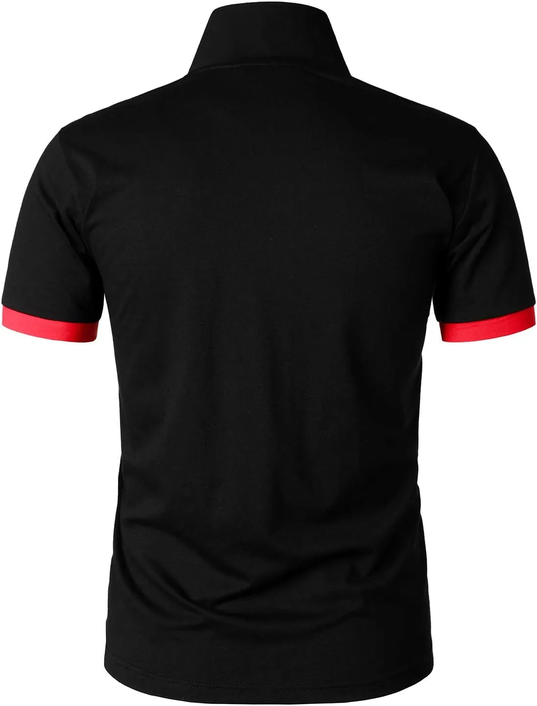 HOOD CREW Mens Classic Polo Shirt Short Sleeve Shirts Lightweight Casual Tops