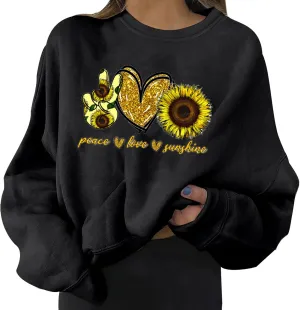 Hoodies for Teen Girls 14-16 Aesthetic Fashion Women's Warm Sweatshirt Casual Long Sleeve O Neck Soft Love