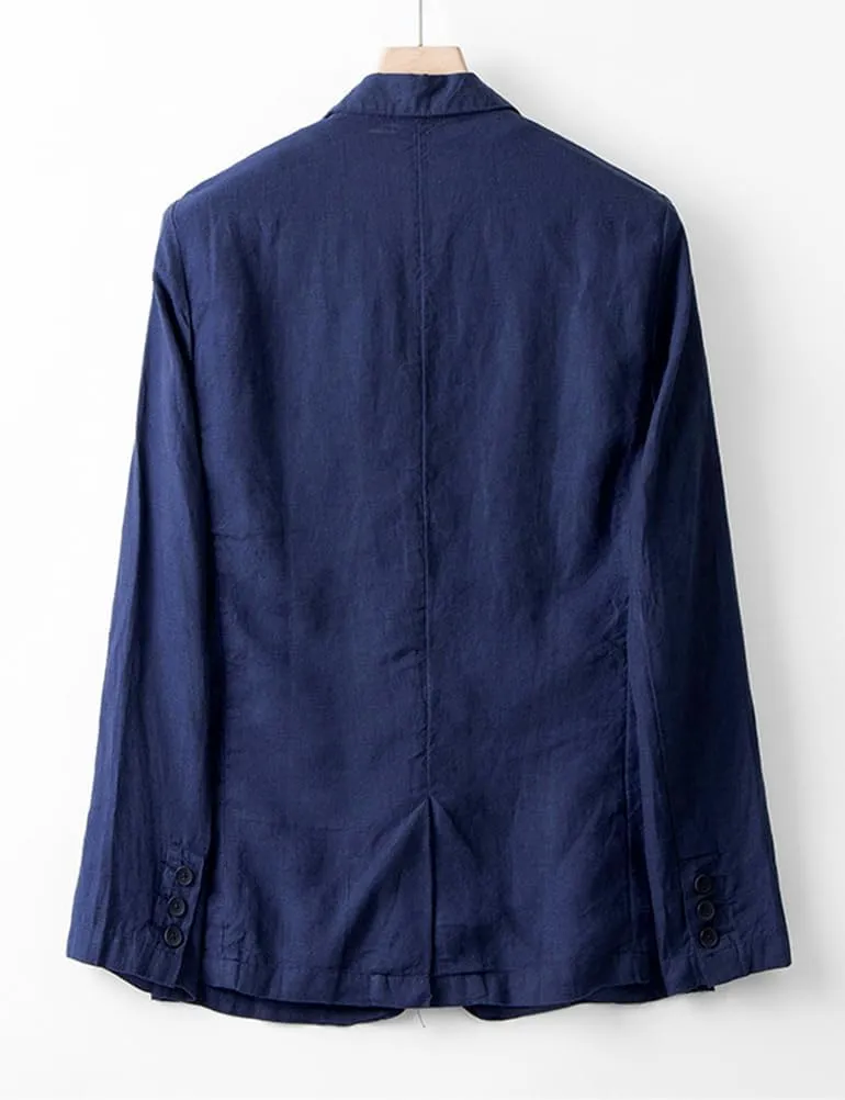 IDEALSANXUN Mens Linen Blazer Casual One Button Lightweight Suit Jackets Sports Coat