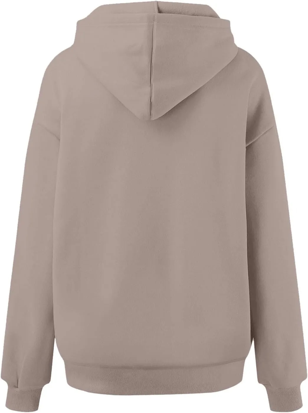 iLH Womens Pullover Hooded Sweatshirts Solid Color Kangaroo Pocket Hoodies For Women Fall Streetwear Leisure Sweatshirts