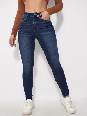 Jeans for Women Pants for Women Women's Jeans High Stretch Skinny Jeans (Size : Large)