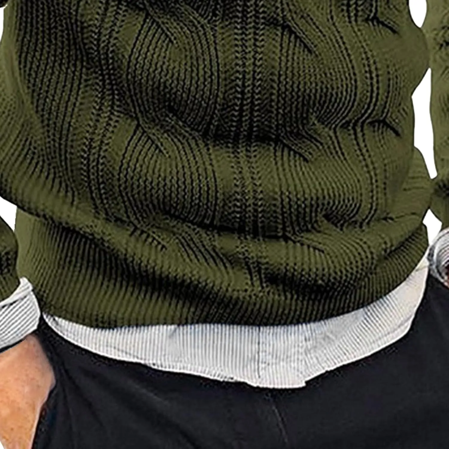 JEShifangjiusu Mens Fall Winter V Neck Knit Sweater Twisted Texture Knitted Pullovers Long Sleeve Ribbed Hem Sweaters