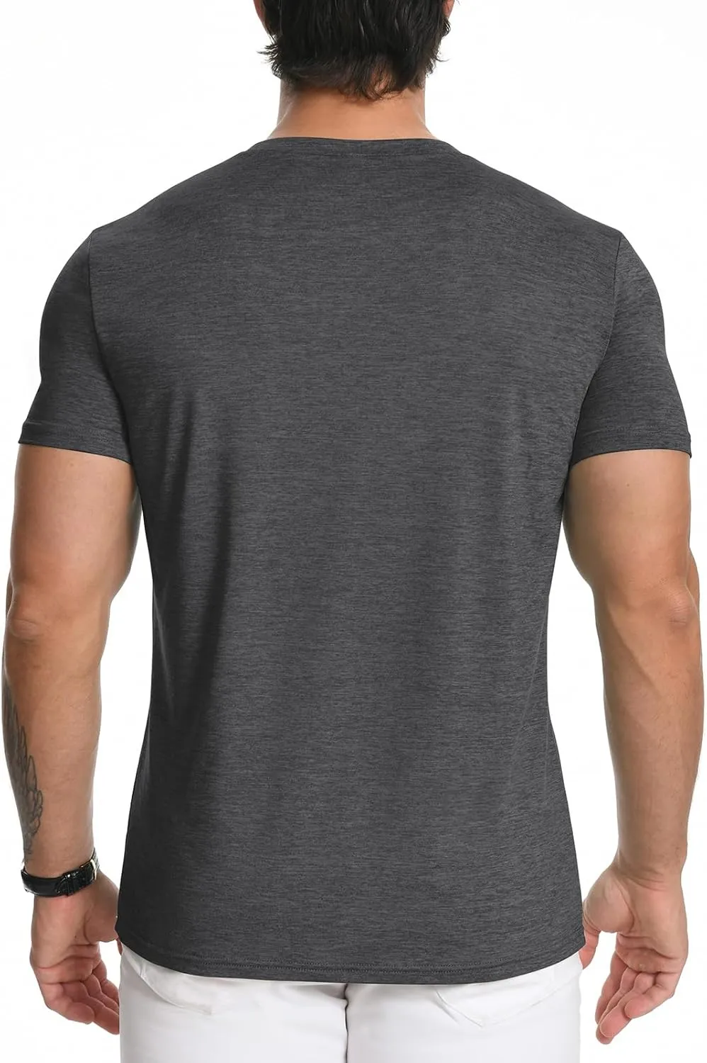 KESIHAN Men's T Shirts V Neck 2 Pack Tees Breathable Everyday Essential Casual Tops