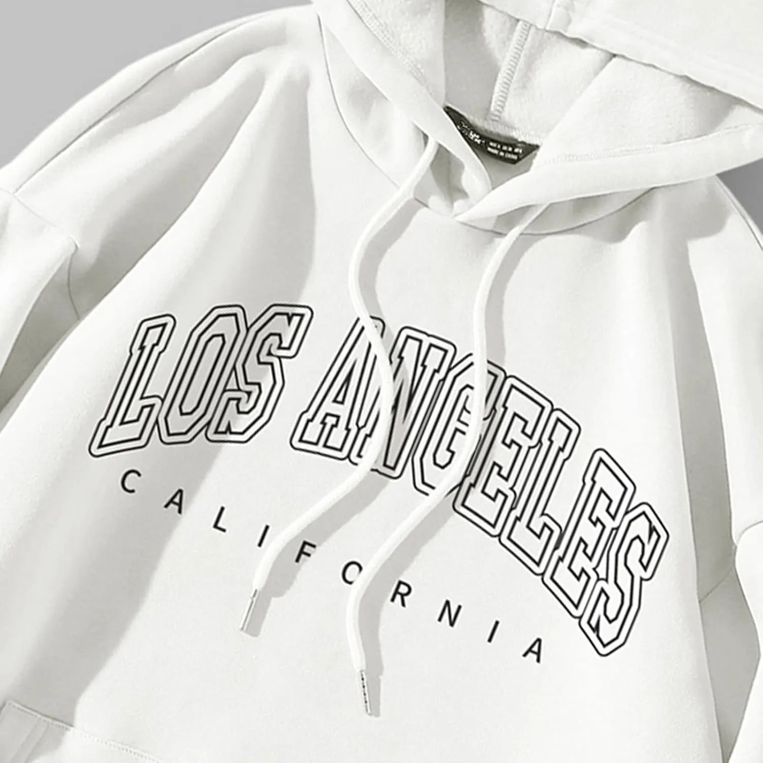 Ladies Women's Letter Graphic Hooded Print Round Neck Long Sleeve Sweatshirt Tops Sweater with Back Zipper