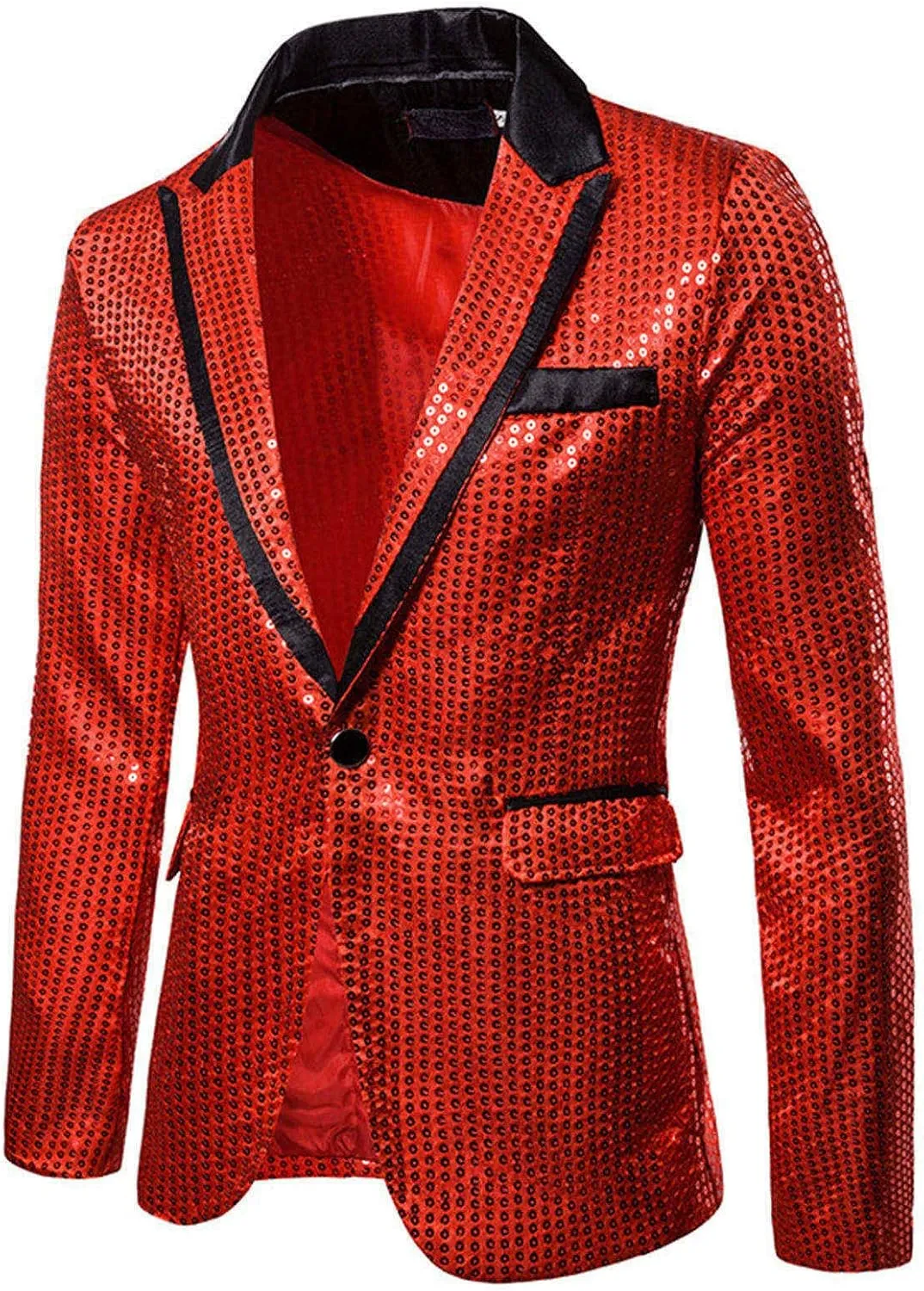 LCMTWX Blazers for Men Men's Fashion Coats Casual Pocket Button Suit Jacket Buckle Loved Printed Track Suit Set for Men