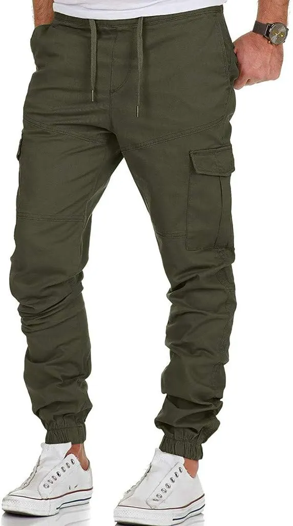 LCMTWX Cargo Pants for Men Multi-Pocket Color Pants Casual Men's Leggings Men's Pants Active Athletic Workout Jogger
