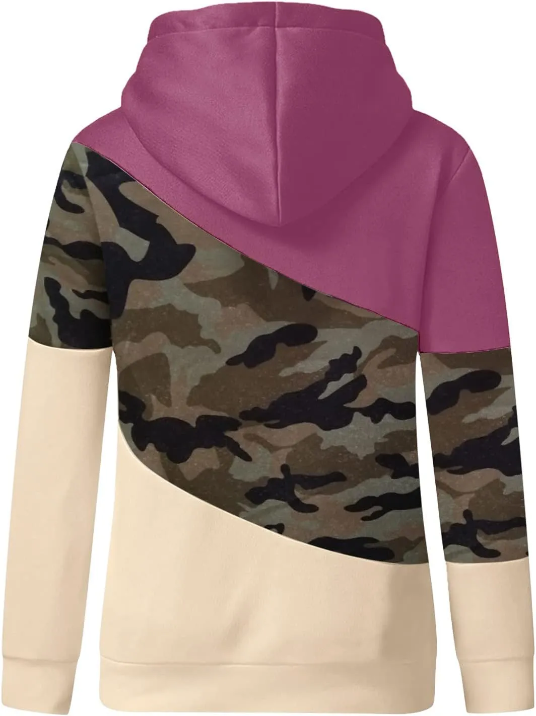 LCMTWX Sleeve Casual Hoodie Splice Contrast Long Sweatshirt Solid Strap Women Tops Women's Hoodies Sweatshirts Petite