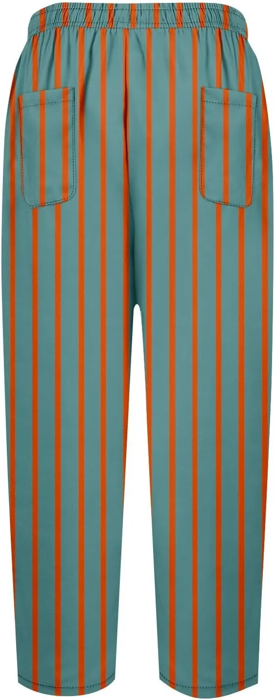 Linen Pants for Women Vacation Drawstring Casual Work Pants Solid Summer Trousers Lounge Fashion with Pockets Outfit