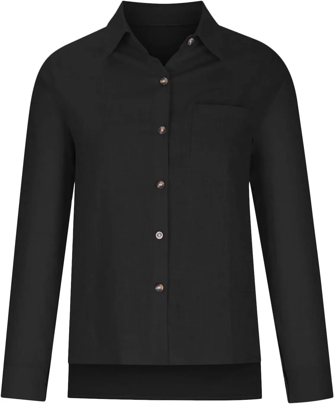 Long Sleeve Button Down Shirts for Women Plus Size Cotton Linen Business Casual Tops Fall Fashion Blouses 2023