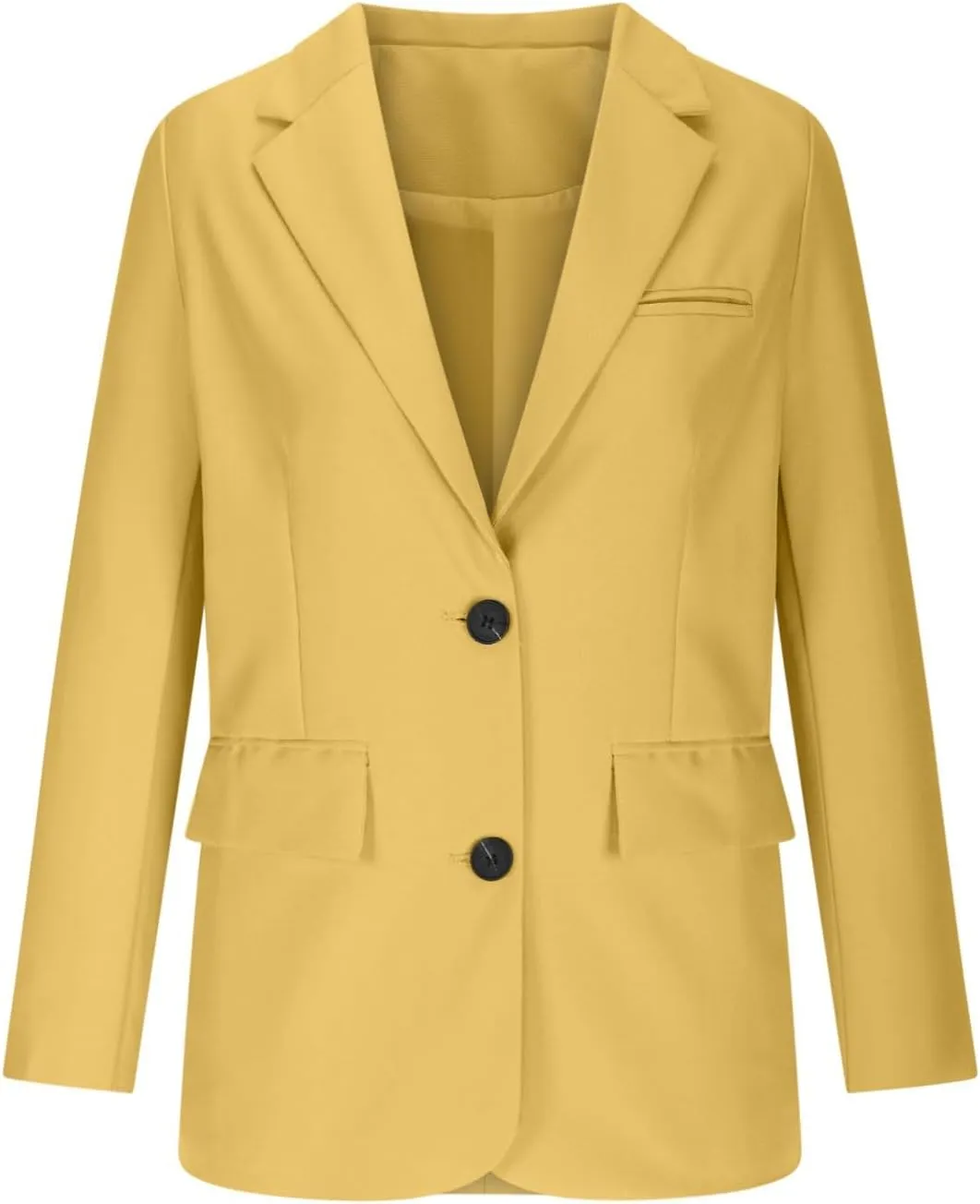 Loose Blazers for Women Fall Lightweight Business Casual Outfits Long Sleeve Button Up Suit Jackets with Pockets