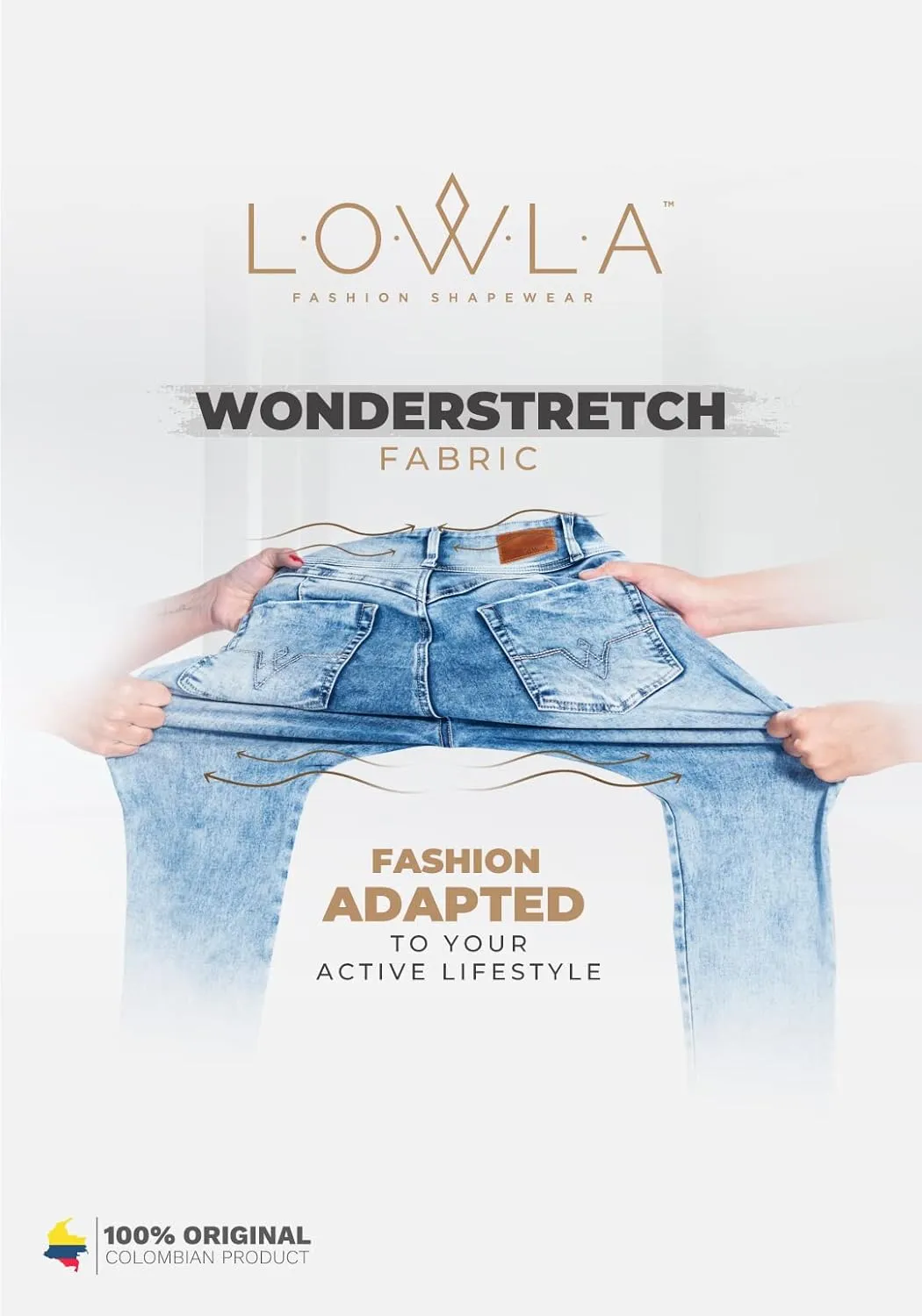 LOWLA Colombian Butt Lifting Capri Jeans for Women Pantalones Colombianos Levanta Cola
