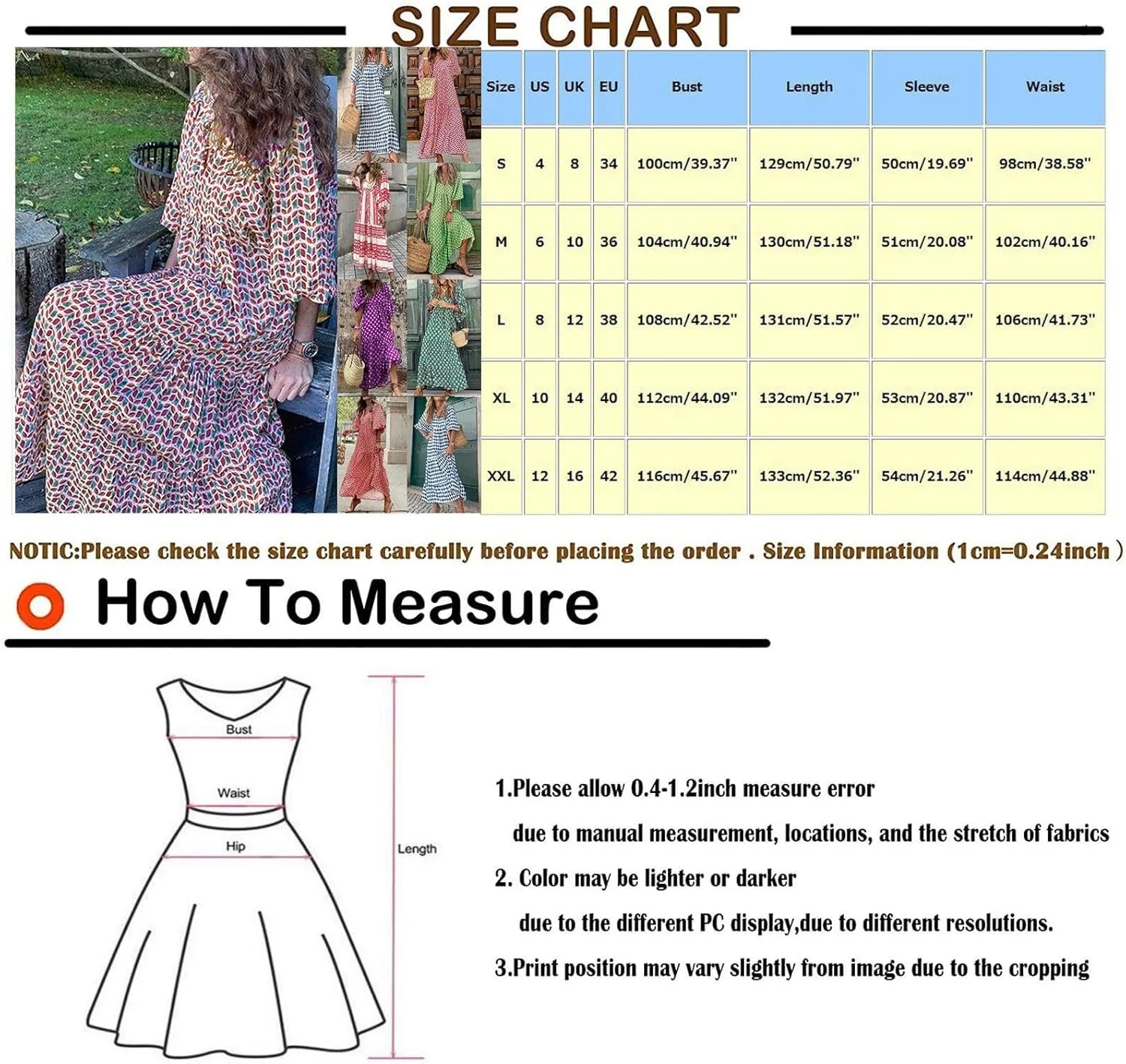 Maxi Dresses for Women 2025 Summer Casual Loose Fit Long Bohemian Dress Geometric Half Sleeve Tiered Flowy Maxi Dresses
