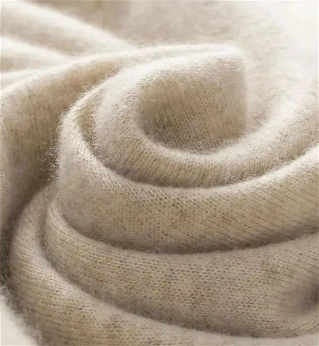 Men Business Casual Warm Cashmere Sweater Autumn Winter Classic V-Neck Knitted Pullovers