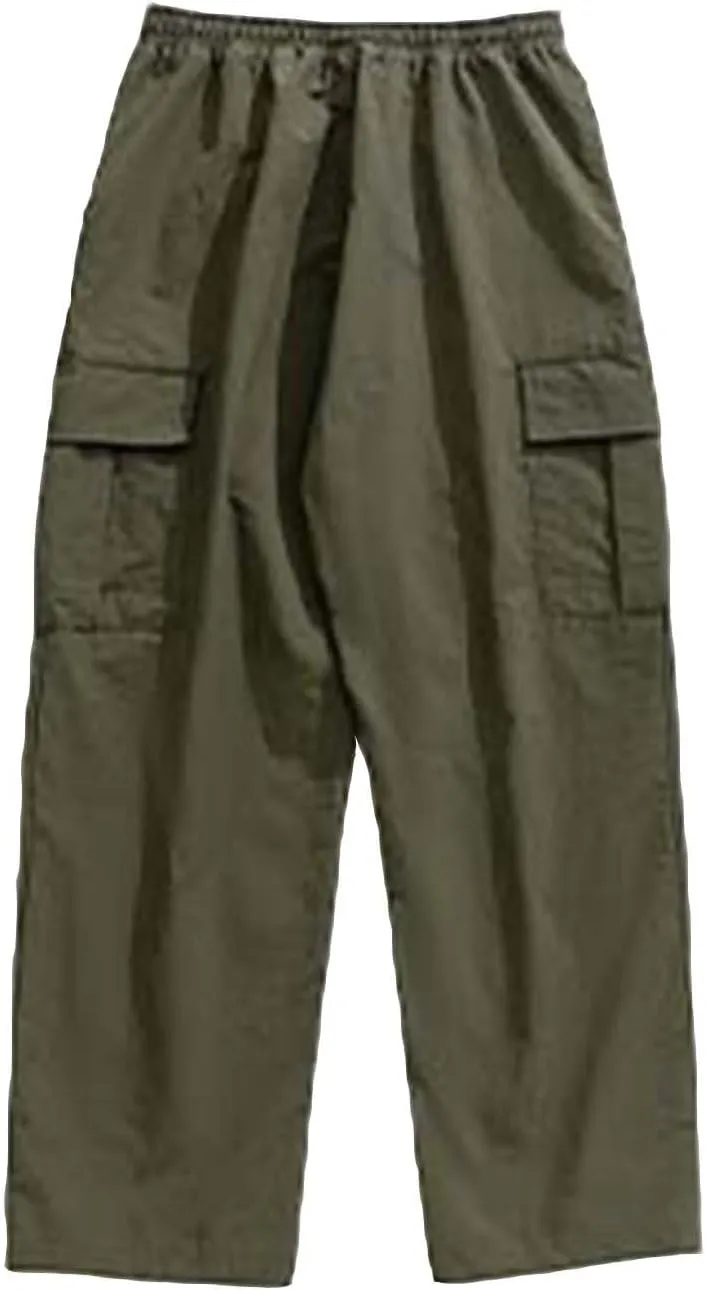 Men's Cargo Pants Elastic Waist Pockets Hip Hop Baggy Casual Fashion Pants Mens Pants Cargo