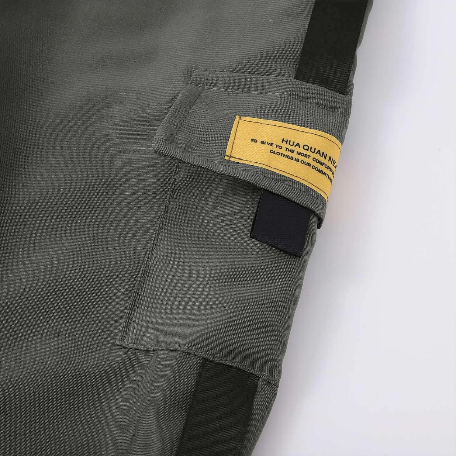 Mens Cargo Pants Plus Size Drawstring Elastic Waist Fall Work Pants Casual Solid Tapered Trousers with Multi Pocket
