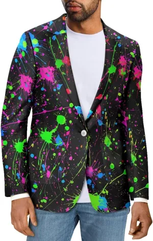Men's Casual One Button Travel Blazers Classic Notch Lapel Suits with Pocket Formal Sport Jackets Casual Coats