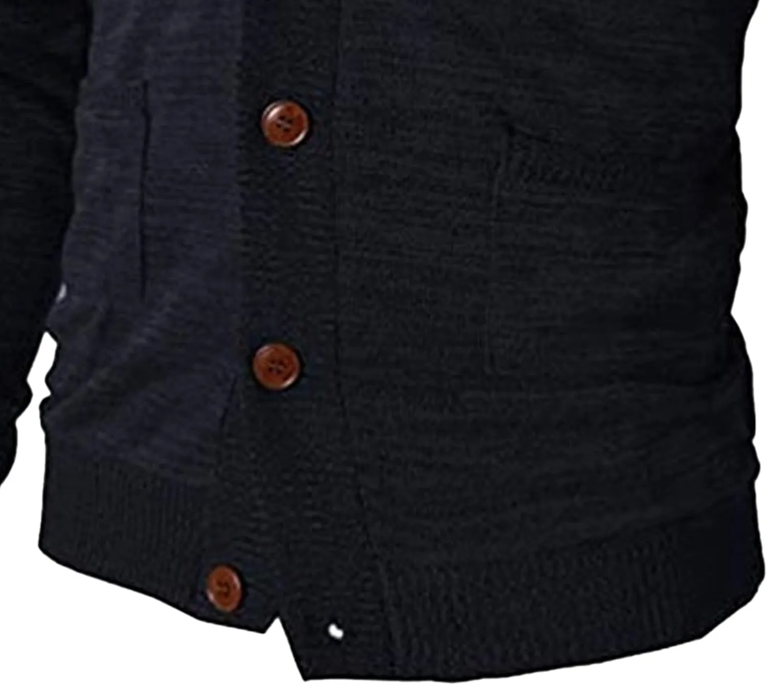 Mens Casual Open Front Long Sleeve Button up V-Neck Knitted Sweaters Causal Slim Fit Cardigans Pocket