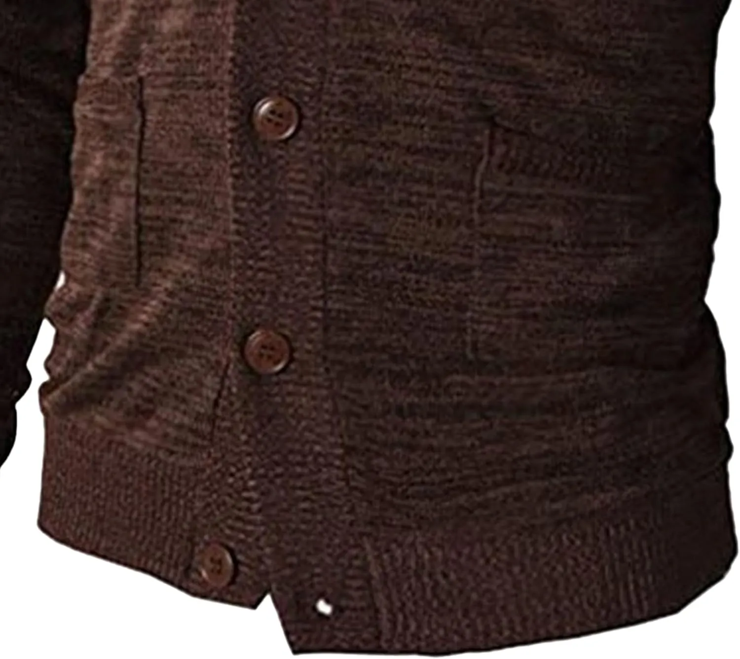 Mens Casual Open Front Long Sleeve Button up V-Neck Knitted Sweaters Causal Slim Fit Cardigans Pocket