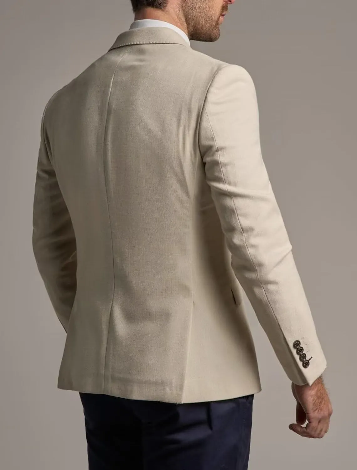 Men's Double Breasted Blazer Lightweight Sport Coat Blazers Solid Casual Suit Jackets for Men