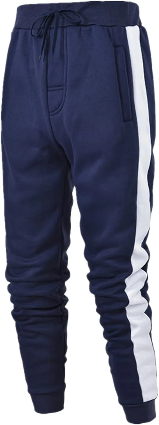 Mens Heavyweight Fleece Casual Joggers Sweatpants Oversized Hip Hop Western Yoga Sweatpants Big and Tall Travel Pants