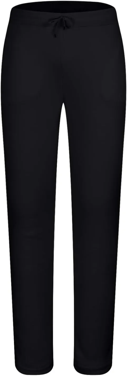 Men's Joggers Pants with Pockets Athletic Workout Running Sweatpants Solid Straight Pants Casual Wide Leg Trousers