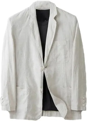 Men's Linen Blazer Thin Long Sleeve buttons Lapel Solid Color Slim Fit Suit Jackets