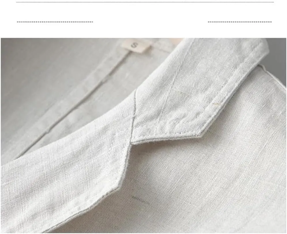 Men's Linen Blazer Thin Long Sleeve buttons Lapel Solid Color Slim Fit Suit Jackets