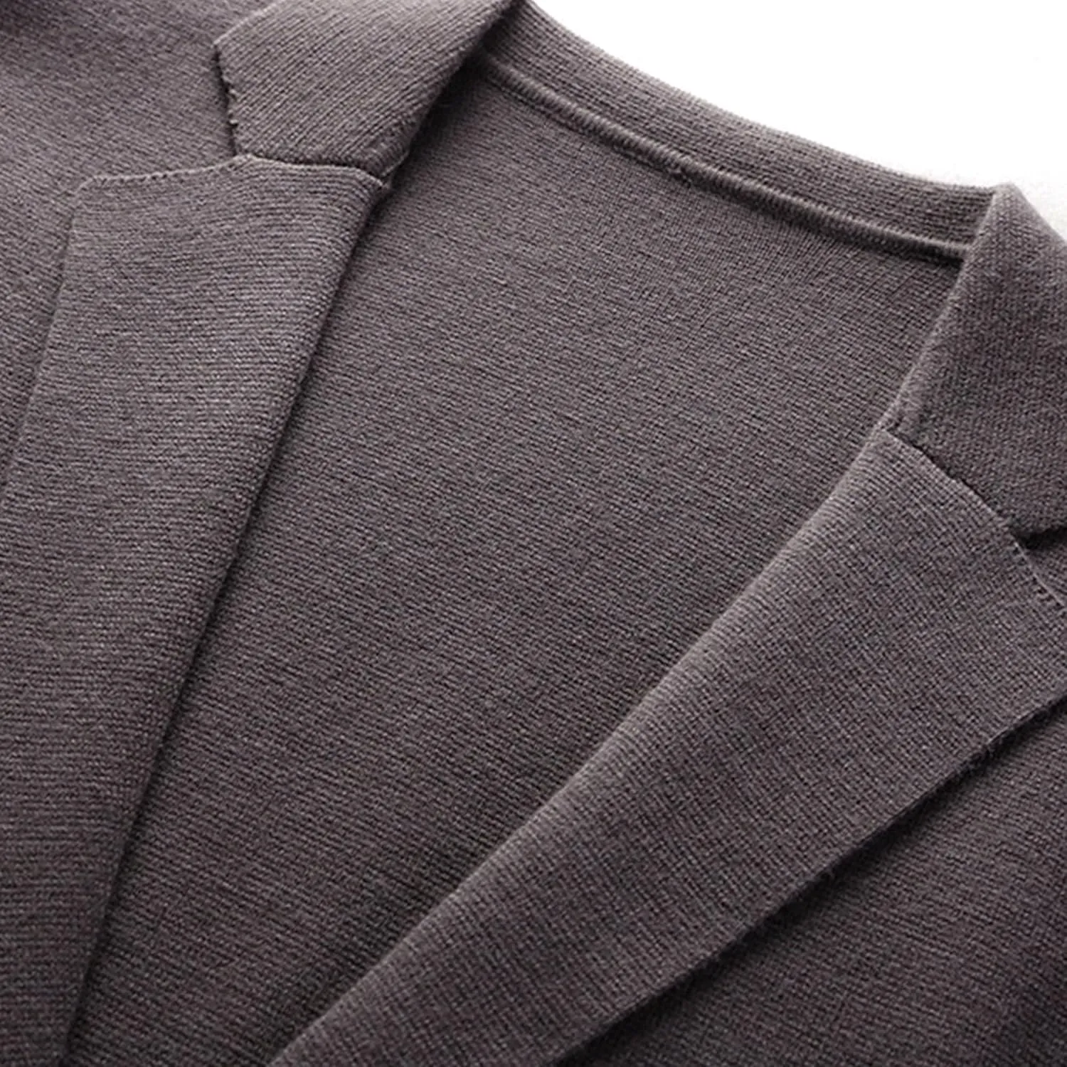 Mens Notched Lapel Cotton Cardigan Casual Knitted Comfor Clothes Coat Button Down Sweater Blazer Pockets