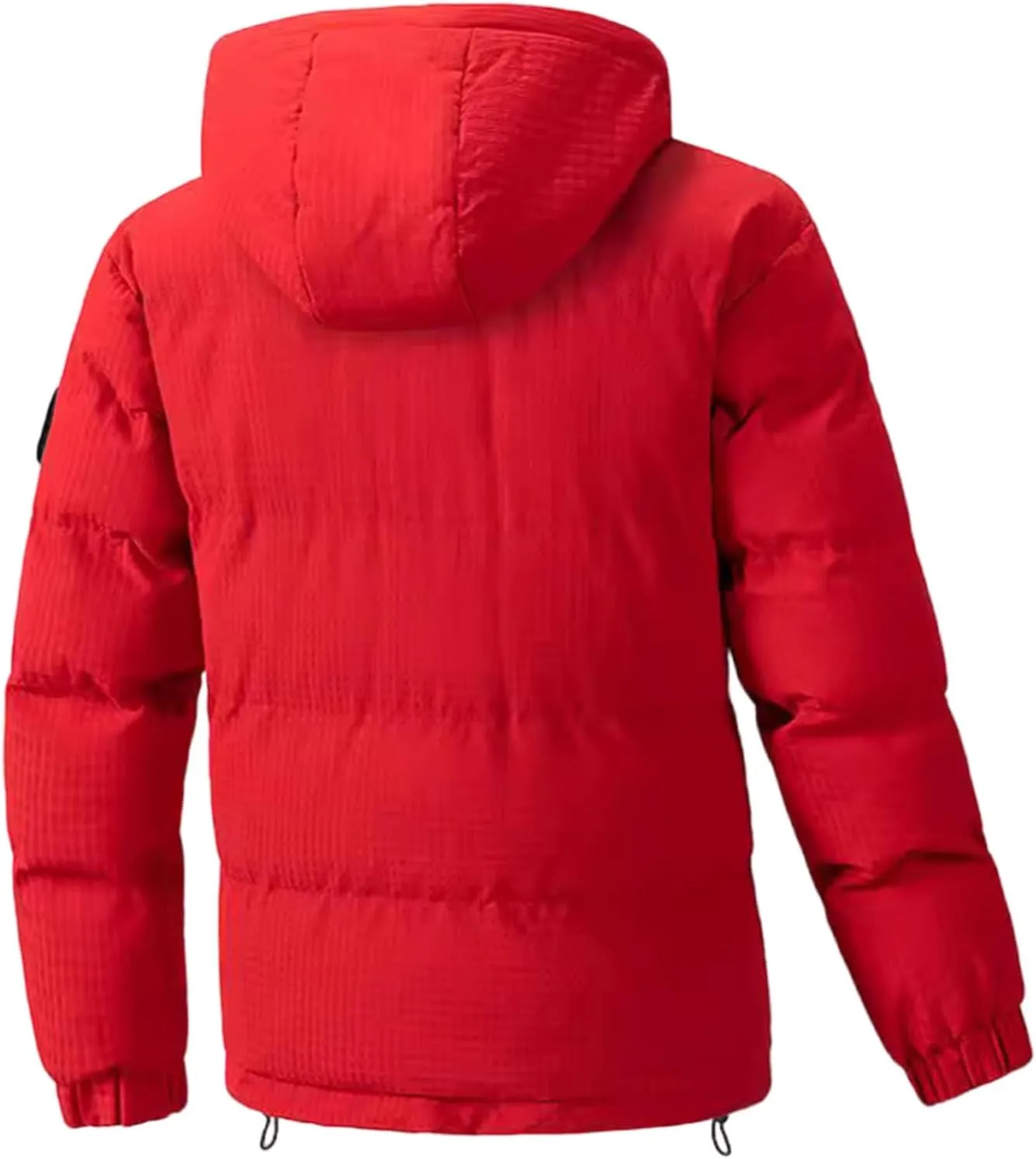 Men's Puffer Jackets Winter Warm Waterproof Down Coat Long Sleeve Puffy Jacket Stylish Trendy Outerwear with Hood