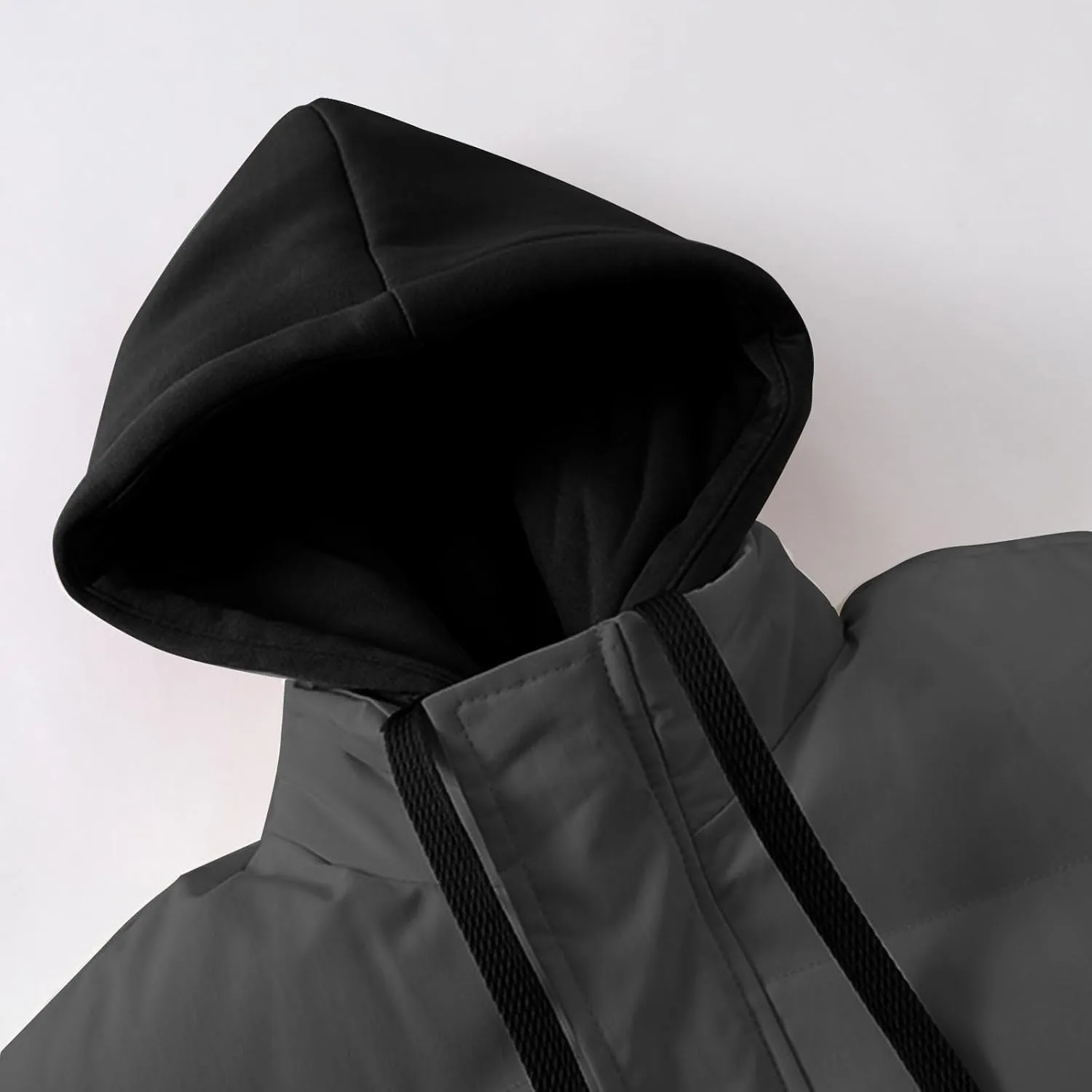 Mens Thicken Puffer Jacket Plus Size Insulated Waterproof Down Coat Zip Up Hooded Outwear Warm Winter Quilted Jackets