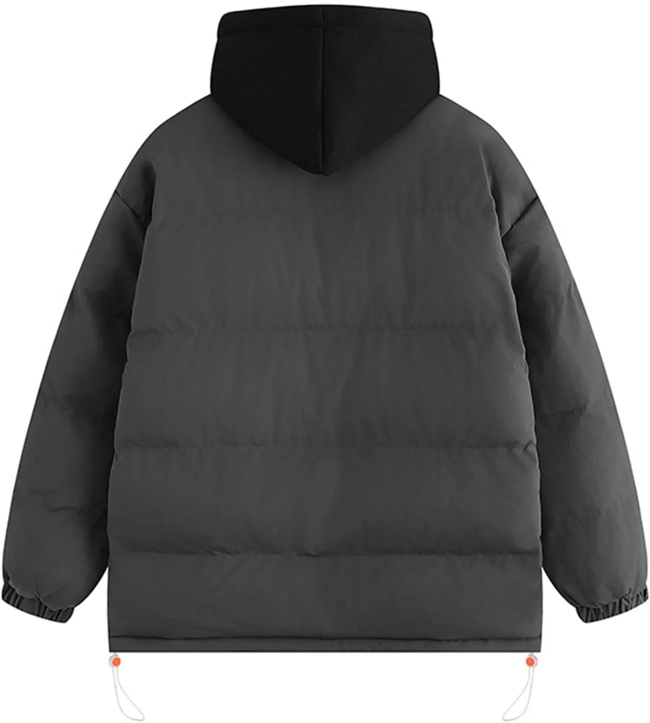 Mens Thicken Puffer Jacket Plus Size Insulated Waterproof Down Coat Zip Up Hooded Outwear Warm Winter Quilted Jackets